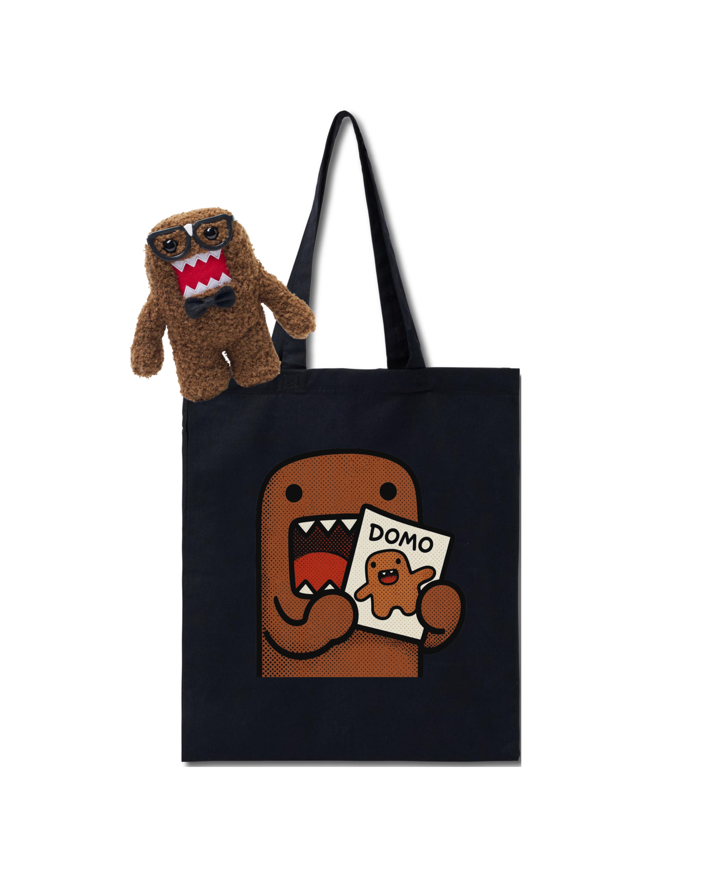 Domo Classic Nerd Plush & Canvas Tote Bag