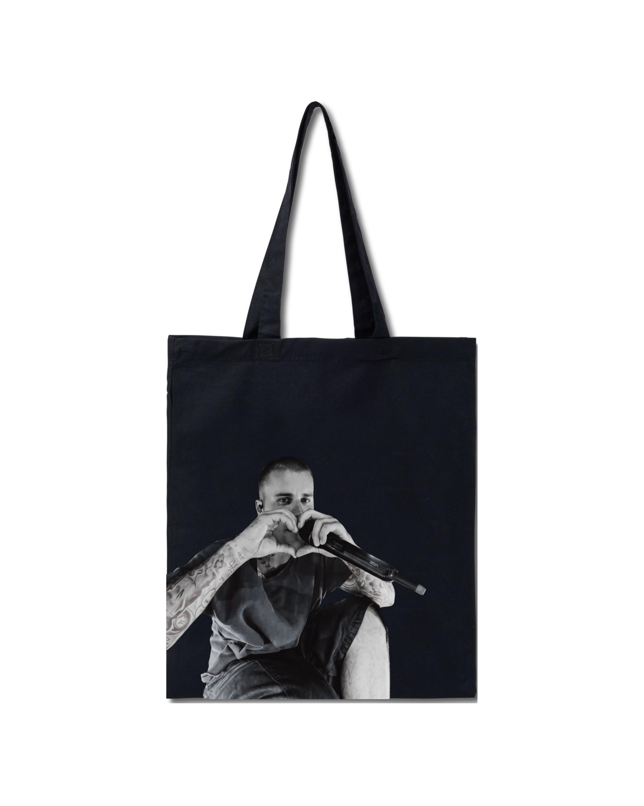 Justin Bieber Love Heart Hands at Coachella 2026 Tote Bag